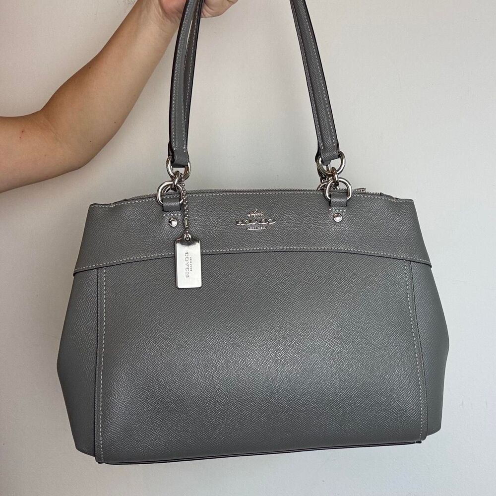 Coach Women's Grey and Silver Bag